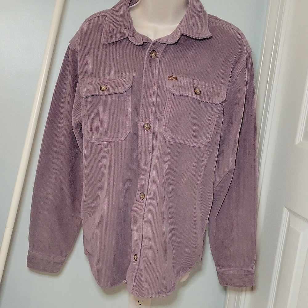 Buffalo David Bitton Lavender Corduroy Shirt Jacket Size Medium